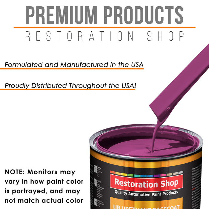 Magenta - Urethane Basecoat with Clearcoat Auto Paint - Complete Medium Quart Paint Kit - Professional High Gloss Automotive, Car, Truck Coating