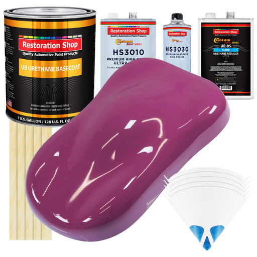 Magenta - Urethane Basecoat with Premium Clearcoat Auto Paint - Complete Slow Gallon Paint Kit - Professional High Gloss Automotive Coating