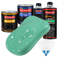 Light Aqua - Urethane Basecoat with Clearcoat Auto Paint - Complete Medium Quart Paint Kit - Professional High Gloss Automotive, Car, Truck Coating