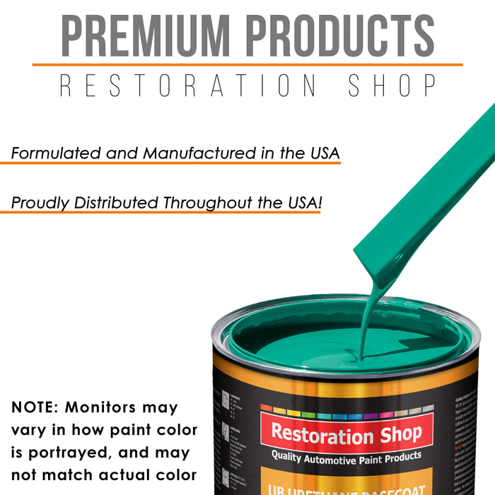 Tropical Turquoise - Urethane Basecoat with Premium Clearcoat Auto Paint - Complete Slow Gallon Paint Kit - Professional High Gloss Automotive Coating