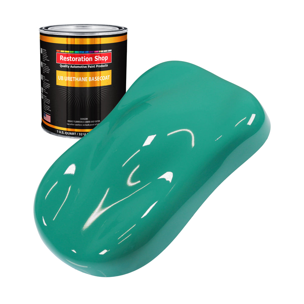 Tropical Turquoise - Urethane Basecoat Auto Paint - Quart Paint Color Only - Professional High Gloss Automotive, Car, Truck Coating