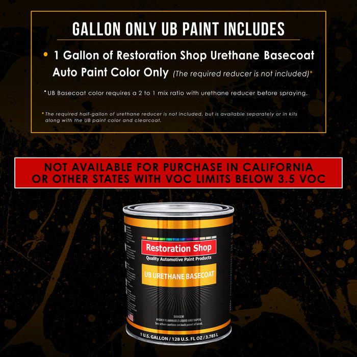 Deep Aqua - Urethane Basecoat Auto Paint - Gallon Paint Color Only - Professional High Gloss Automotive, Car, Truck Coating