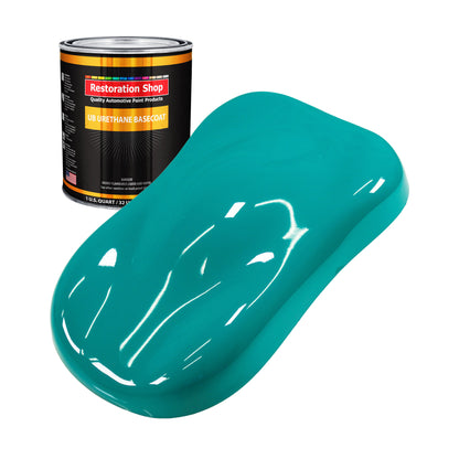 Deep Aqua - Urethane Basecoat Auto Paint - Quart Paint Color Only - Professional High Gloss Automotive, Car, Truck Coating