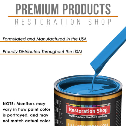 Grabber Blue - Urethane Basecoat with Clearcoat Auto Paint - Complete Medium Quart Paint Kit - Professional High Gloss Automotive, Car, Truck Coating