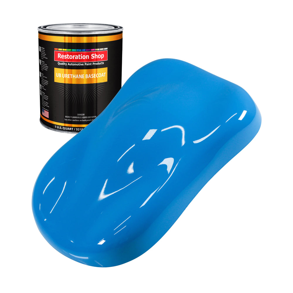 Grabber Blue - Urethane Basecoat Auto Paint - Quart Paint Color Only - Professional High Gloss Automotive, Car, Truck Coating