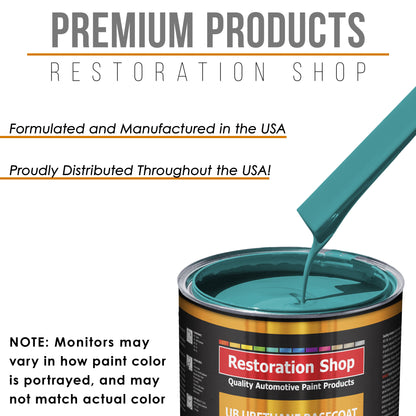 Bright Racing Aqua - Urethane Basecoat with Premium Clearcoat Auto Paint (Complete Medium Quart Paint Kit) Professional High Gloss Automotive Coating