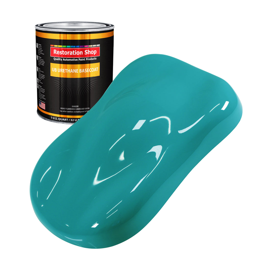 Bright Racing Aqua - Urethane Basecoat Auto Paint - Quart Paint Color Only - Professional High Gloss Automotive, Car, Truck Coating