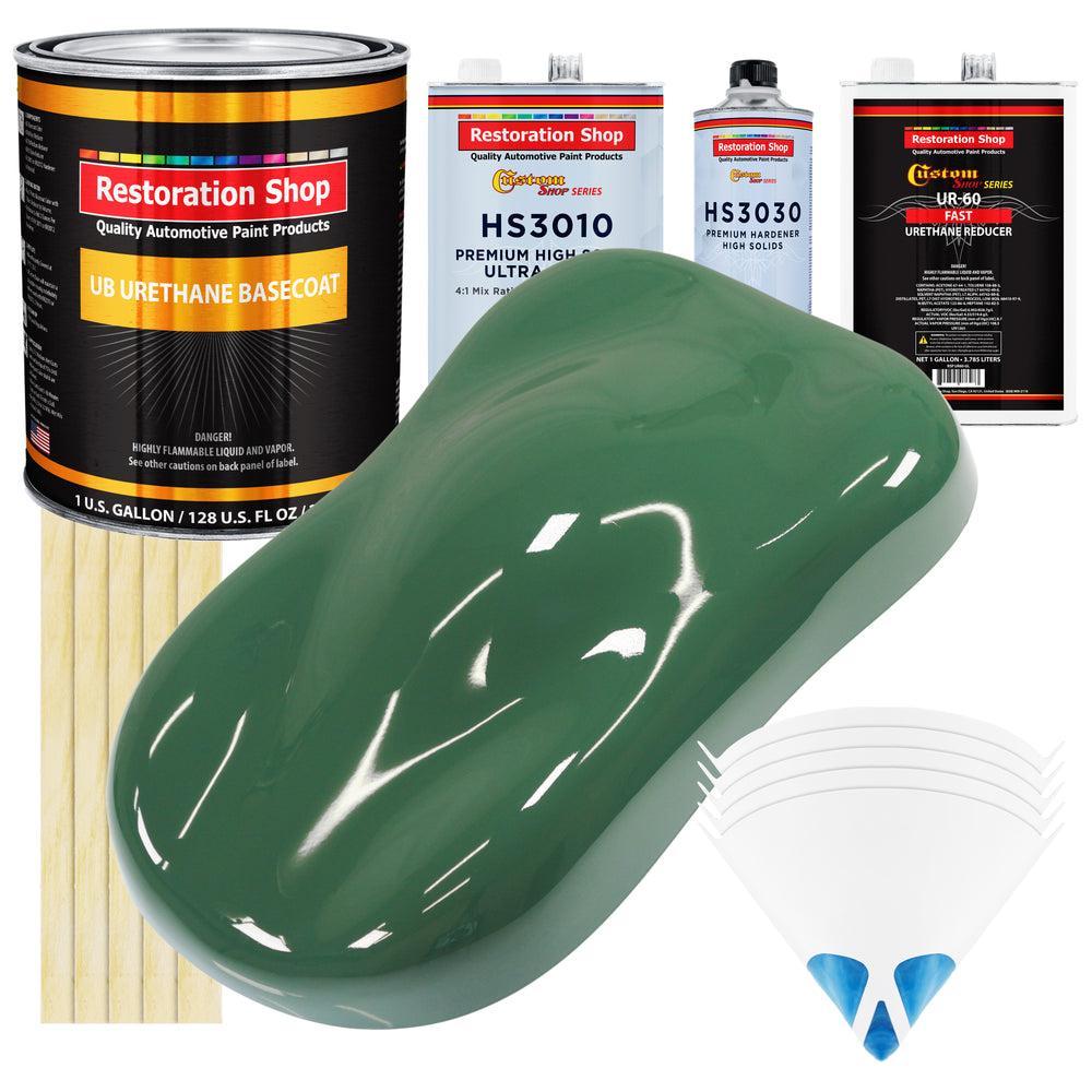 Transport Green - Urethane Basecoat with Premium Clearcoat Auto Paint - Complete Fast Gallon Paint Kit - Professional High Gloss Automotive Coating