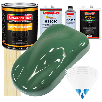 Transport Green - Urethane Basecoat with Premium Clearcoat Auto Paint - Complete Medium Gallon Paint Kit - Professional High Gloss Automotive Coating