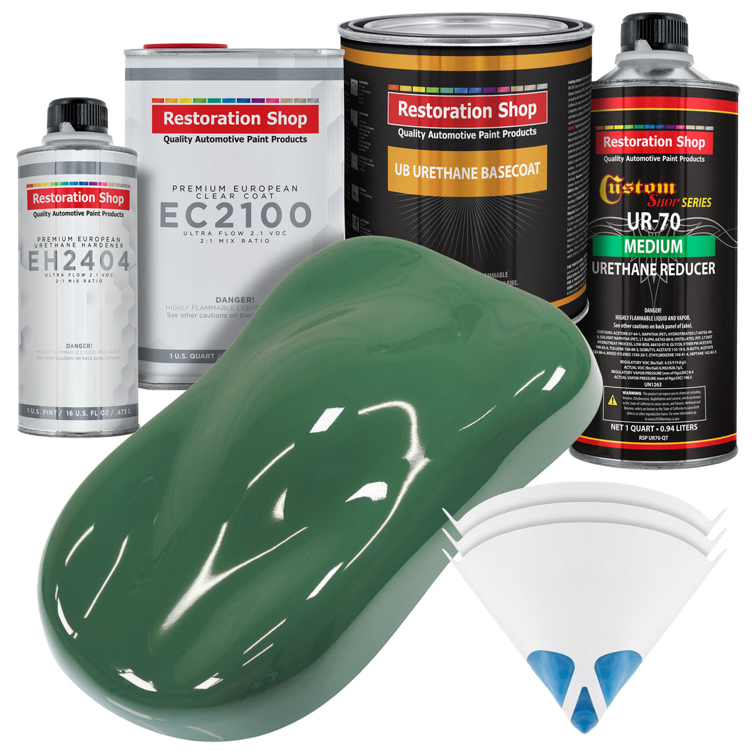 Transport Green Urethane Basecoat with European Clearcoat Auto Paint - Complete Quart Paint Color Kit - Automotive Refinish Coating