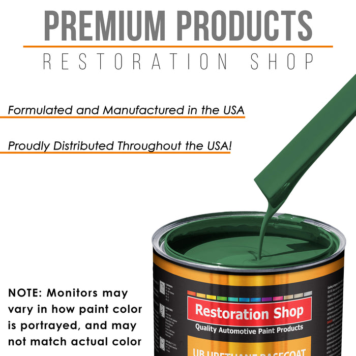 Transport Green - Urethane Basecoat with Clearcoat Auto Paint (Complete Slow Gallon Paint Kit) Professional High Gloss Automotive Car Truck Coating