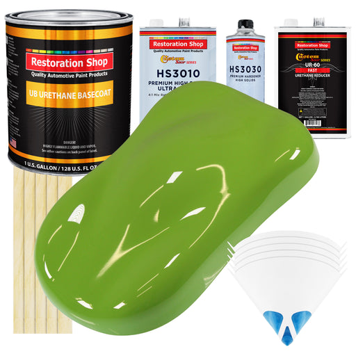 Sublime Green - Urethane Basecoat with Premium Clearcoat Auto Paint - Complete Fast Gallon Paint Kit - Professional High Gloss Automotive Coating