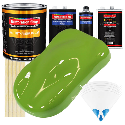 Sublime Green - Urethane Basecoat with Clearcoat Auto Paint - Complete Fast Gallon Paint Kit - Professional High Gloss Automotive, Car, Truck Coating