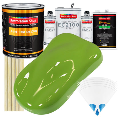 Sublime Green Urethane Basecoat with European Clearcoat Auto Paint - Complete Gallon Paint Color Kit - Automotive Refinish Coating