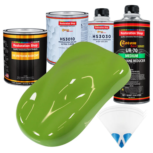 Sublime Green - Urethane Basecoat with Premium Clearcoat Auto Paint - Complete Medium Quart Paint Kit - Professional High Gloss Automotive Coating