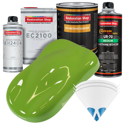 Sublime Green Urethane Basecoat with European Clearcoat Auto Paint - Complete Quart Paint Color Kit - Automotive Refinish Coating