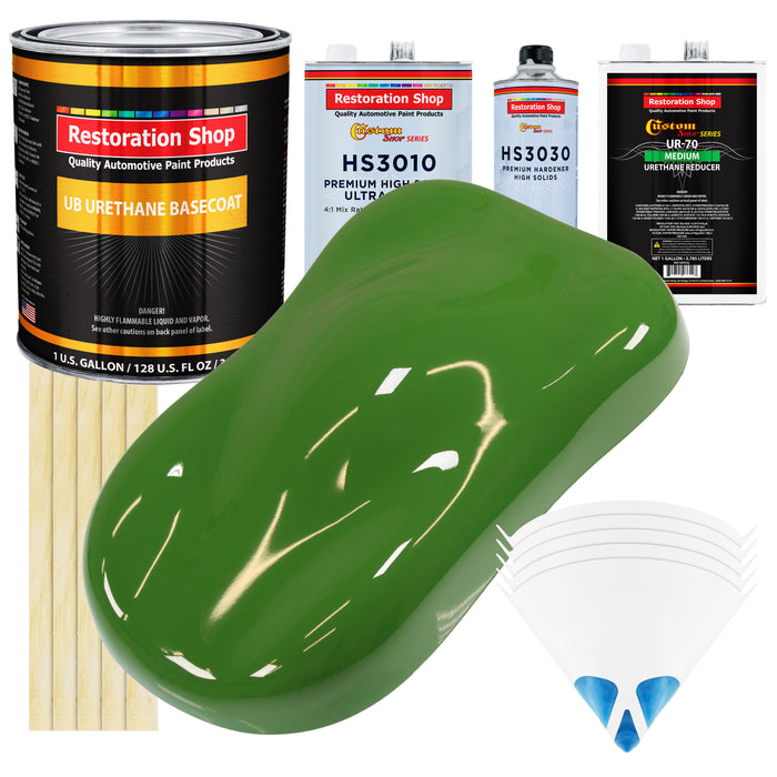 Deere Green - Urethane Basecoat with Premium Clearcoat Auto Paint - Complete Medium Gallon Paint Kit - Professional High Gloss Automotive Coating