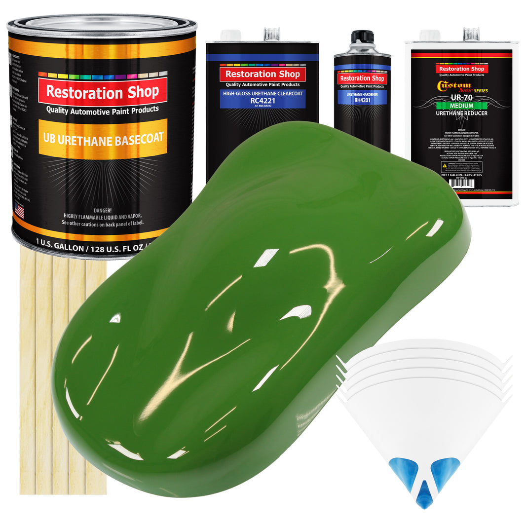 Deere Green - Urethane Basecoat with Clearcoat Auto Paint - Complete Medium Gallon Paint Kit - Professional High Gloss Automotive, Car, Truck Coating