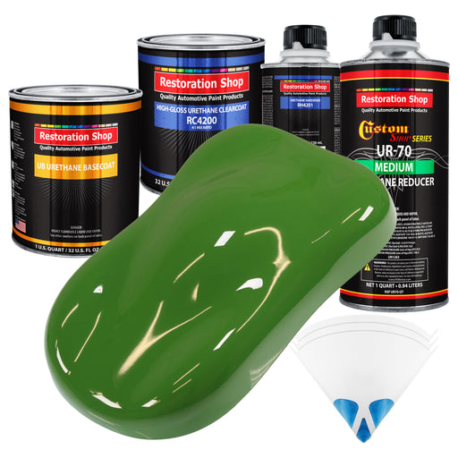 Deere Green - Urethane Basecoat with Clearcoat Auto Paint - Complete Medium Quart Paint Kit - Professional High Gloss Automotive, Car, Truck Coating