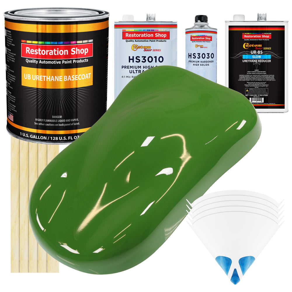 Deere Green - Urethane Basecoat with Premium Clearcoat Auto Paint - Complete Slow Gallon Paint Kit - Professional High Gloss Automotive Coating