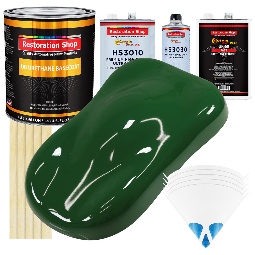 Speed Green - Urethane Basecoat with Premium Clearcoat Auto Paint - Complete Fast Gallon Paint Kit - Professional High Gloss Automotive Coating