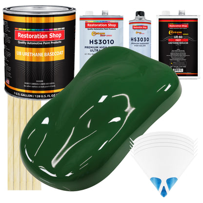 Speed Green - Urethane Basecoat with Premium Clearcoat Auto Paint - Complete Fast Gallon Paint Kit - Professional High Gloss Automotive Coating
