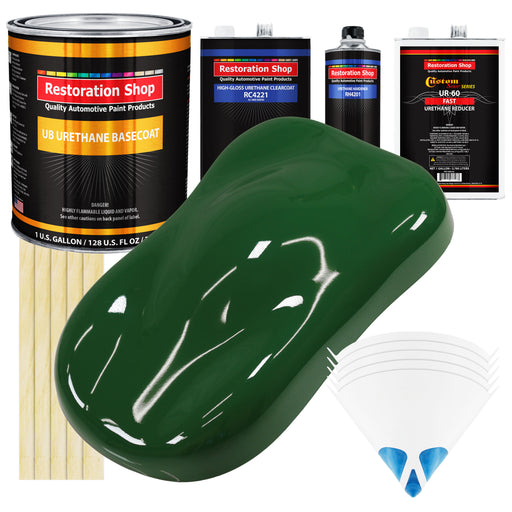 Speed Green - Urethane Basecoat with Clearcoat Auto Paint - Complete Fast Gallon Paint Kit - Professional High Gloss Automotive, Car, Truck Coating