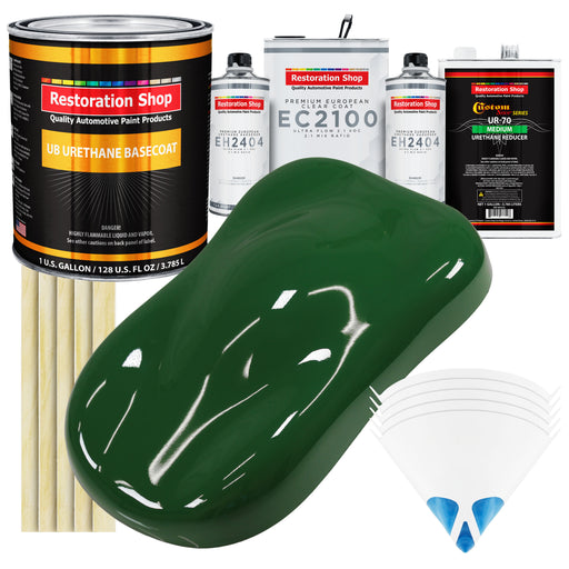 Speed Green Urethane Basecoat with European Clearcoat Auto Paint - Complete Gallon Paint Color Kit - Automotive Refinish Coating