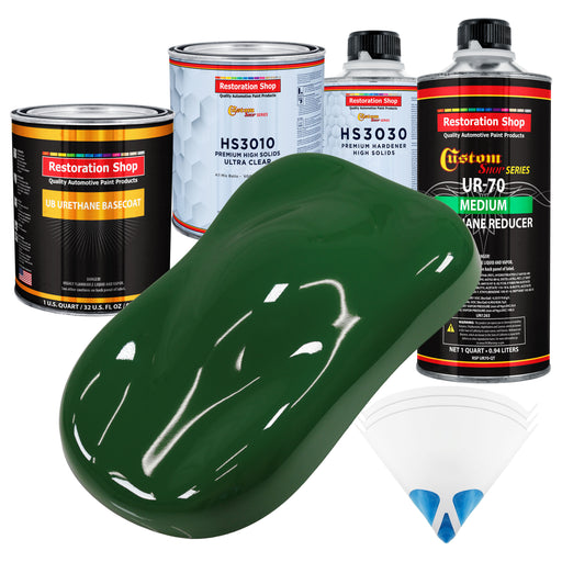 Speed Green - Urethane Basecoat with Premium Clearcoat Auto Paint - Complete Medium Quart Paint Kit - Professional High Gloss Automotive Coating