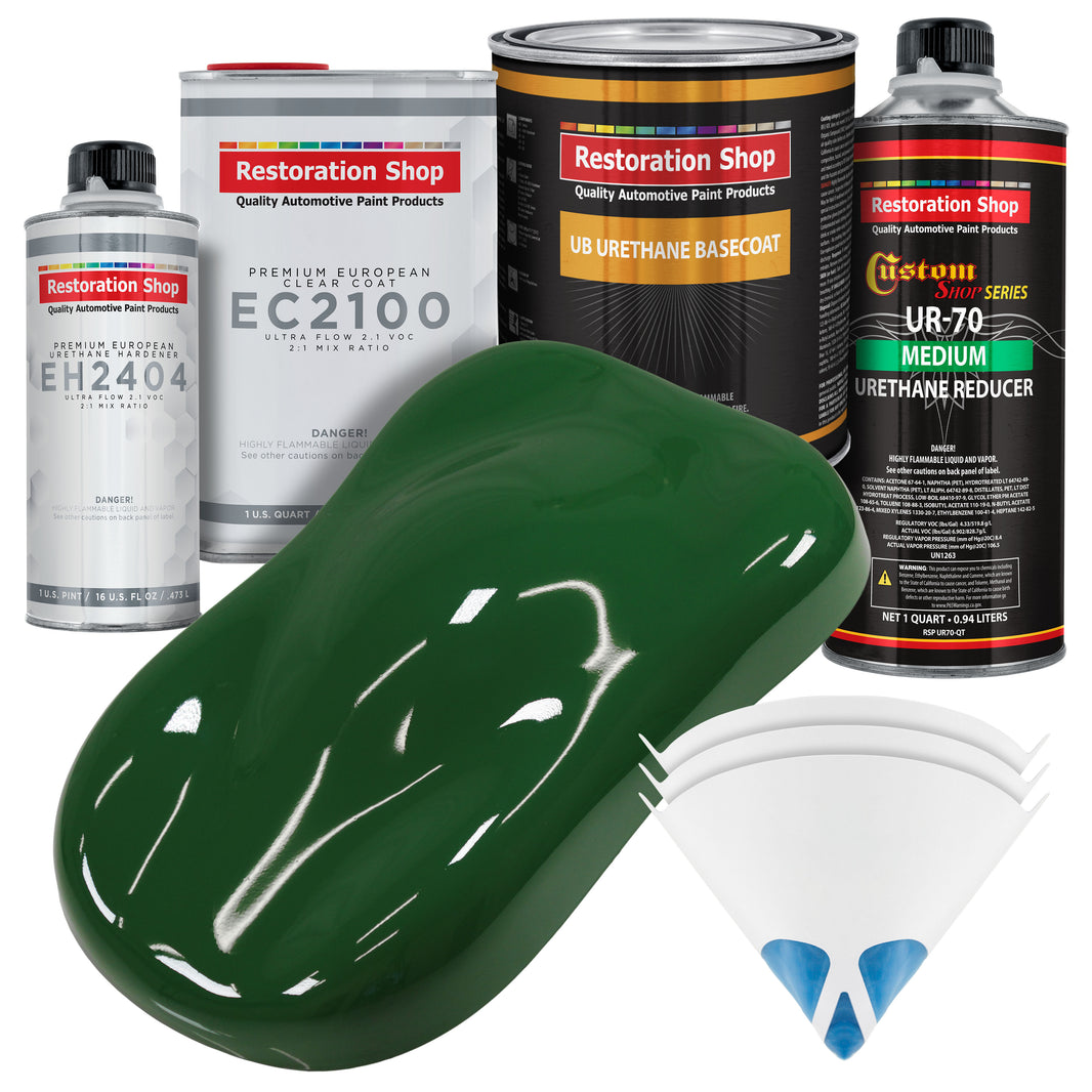 Speed Green Urethane Basecoat with European Clearcoat Auto Paint - Complete Quart Paint Color Kit - Automotive Refinish Coating