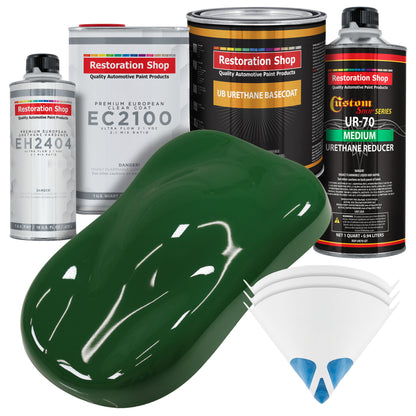 Speed Green Urethane Basecoat with European Clearcoat Auto Paint - Complete Quart Paint Color Kit - Automotive Refinish Coating
