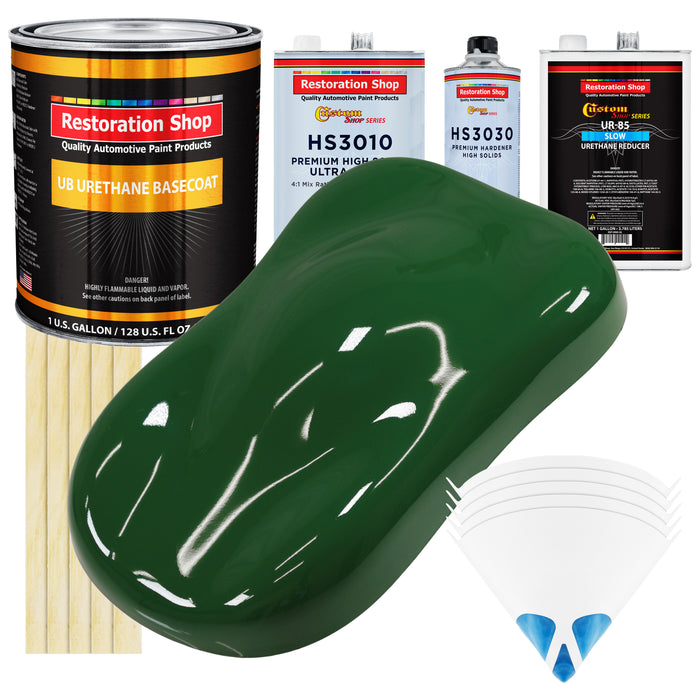 Speed Green - Urethane Basecoat with Premium Clearcoat Auto Paint - Complete Slow Gallon Paint Kit - Professional High Gloss Automotive Coating