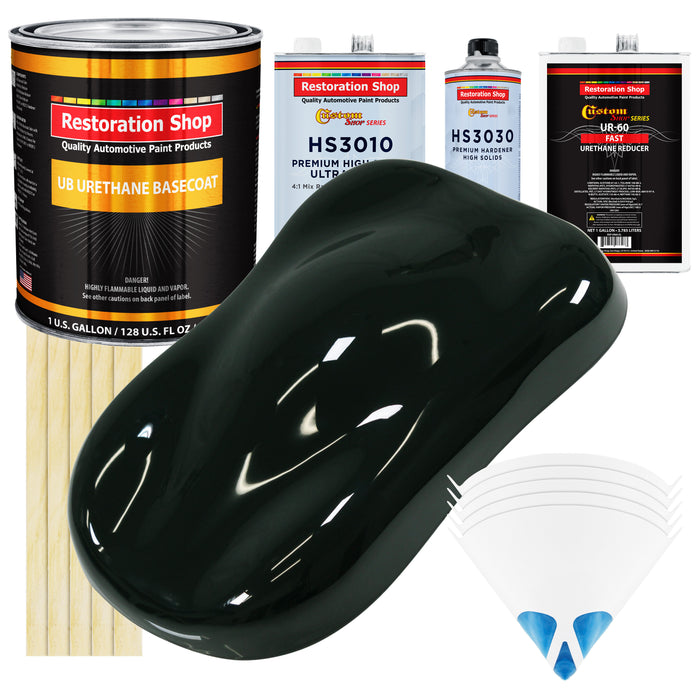Rock Moss Green - Urethane Basecoat with Premium Clearcoat Auto Paint - Complete Fast Gallon Paint Kit - Professional High Gloss Automotive Coating