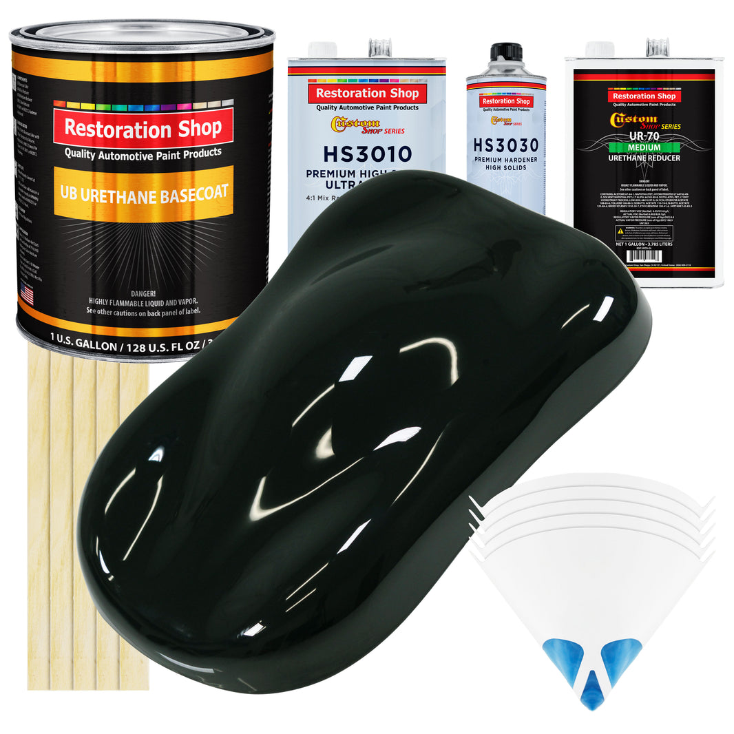 Rock Moss Green - Urethane Basecoat with Premium Clearcoat Auto Paint - Complete Medium Gallon Paint Kit - Professional High Gloss Automotive Coating
