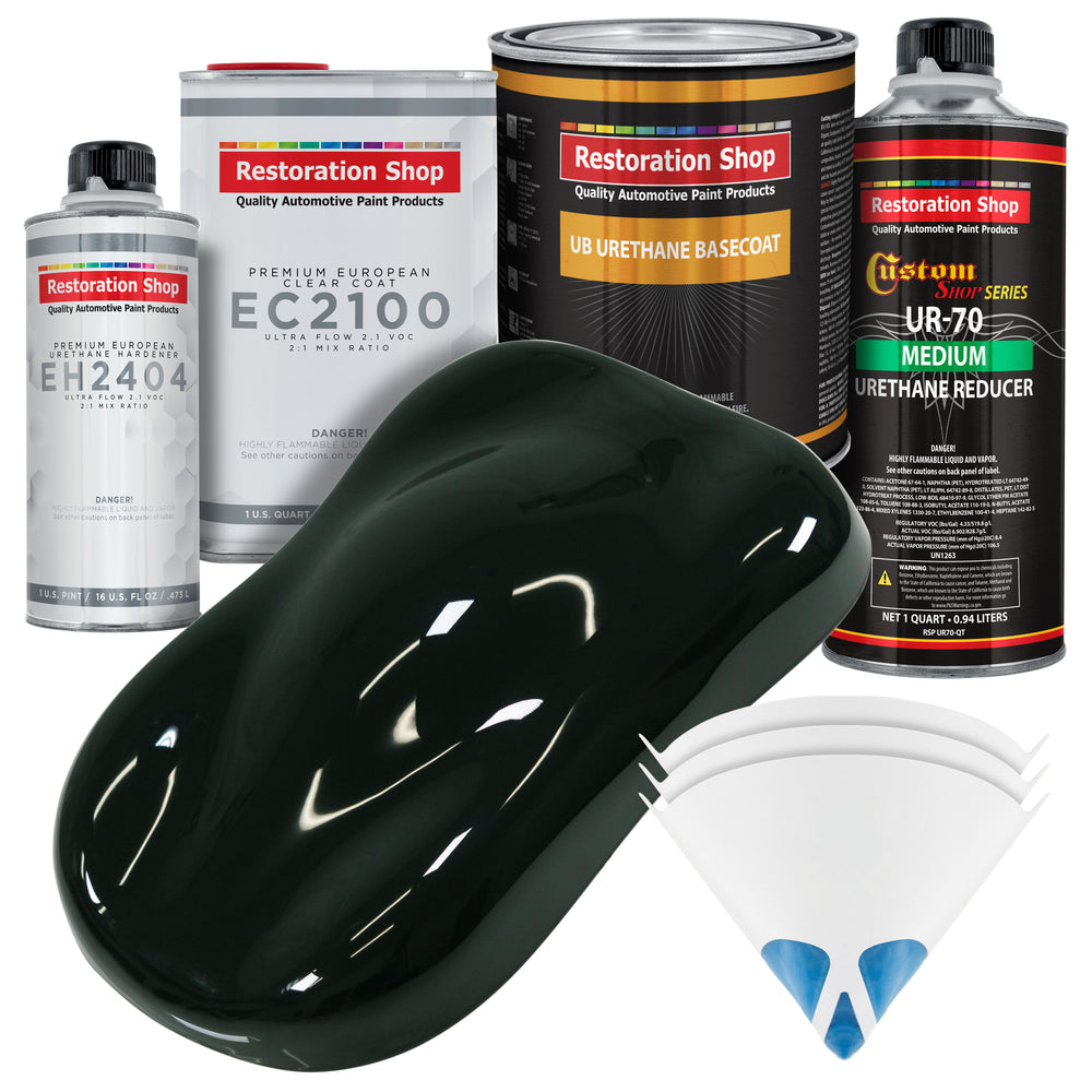 Rock Moss Green Urethane Basecoat with European Clearcoat Auto Paint - Complete Quart Paint Color Kit - Automotive Refinish Coating