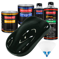 Rock Moss Green - Urethane Basecoat with Clearcoat Auto Paint (Complete Medium Quart Paint Kit) Professional High Gloss Automotive Car Truck Coating