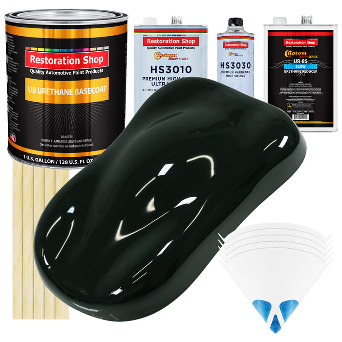 Rock Moss Green - Urethane Basecoat with Premium Clearcoat Auto Paint - Complete Slow Gallon Paint Kit - Professional High Gloss Automotive Coating