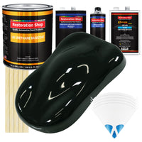 Rock Moss Green - Urethane Basecoat with Clearcoat Auto Paint (Complete Slow Gallon Paint Kit) Professional High Gloss Automotive Car Truck Coating
