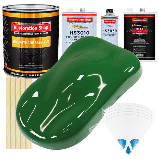 Emerald Green - Urethane Basecoat with Premium Clearcoat Auto Paint - Complete Fast Gallon Paint Kit - Professional High Gloss Automotive Coating