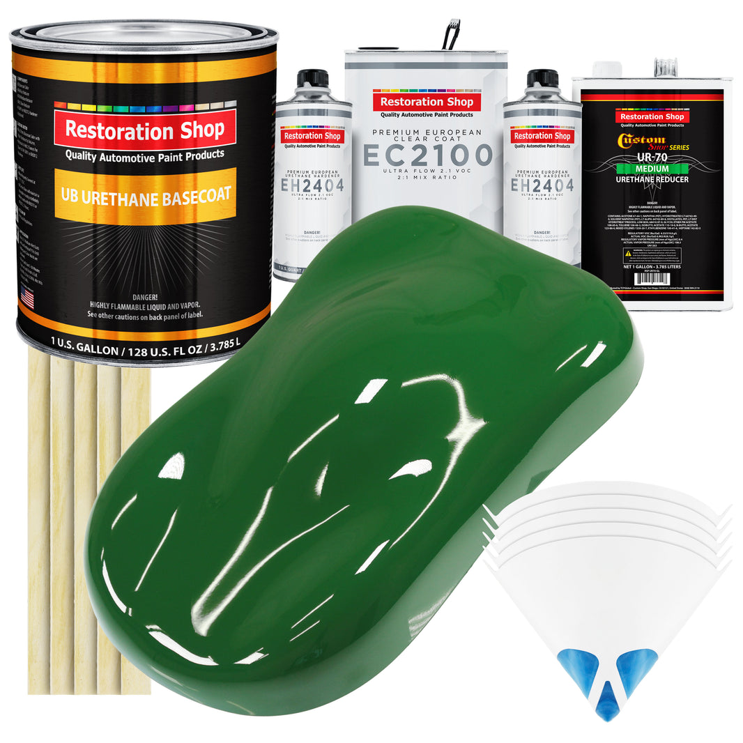 Emerald Green Urethane Basecoat with European Clearcoat Auto Paint - Complete Gallon Paint Color Kit - Automotive Refinish Coating