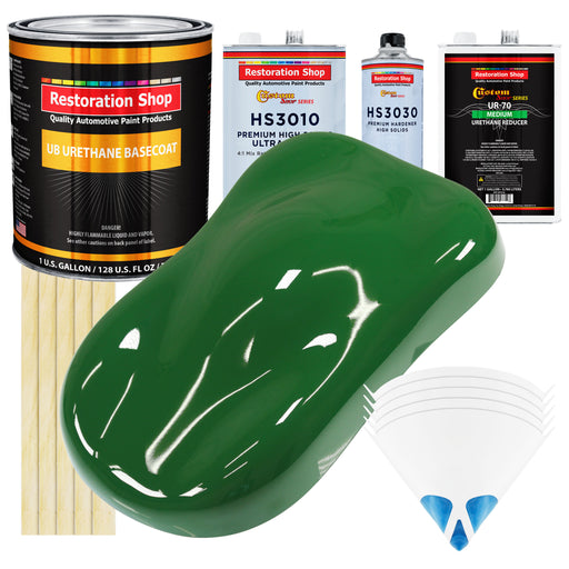 Emerald Green - Urethane Basecoat with Premium Clearcoat Auto Paint - Complete Medium Gallon Paint Kit - Professional High Gloss Automotive Coating