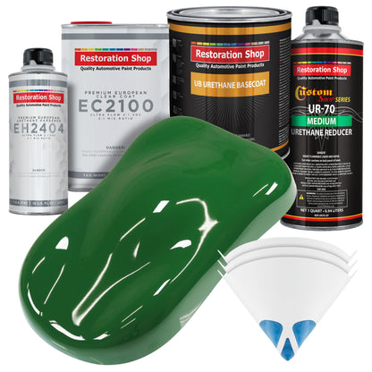 Emerald Green Urethane Basecoat with European Clearcoat Auto Paint - Complete Quart Paint Color Kit - Automotive Refinish Coating