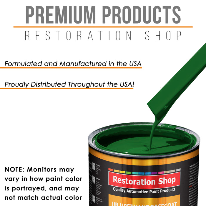 Emerald Green - Urethane Basecoat with Premium Clearcoat Auto Paint - Complete Slow Gallon Paint Kit - Professional High Gloss Automotive Coating