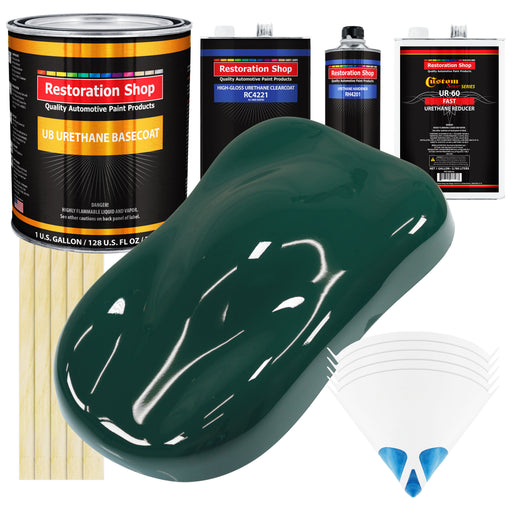 Woodland Green - Urethane Basecoat with Clearcoat Auto Paint - Complete Fast Gallon Paint Kit - Professional High Gloss Automotive, Car, Truck Coating