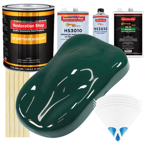 Woodland Green - Urethane Basecoat with Premium Clearcoat Auto Paint - Complete Medium Gallon Paint Kit - Professional High Gloss Automotive Coating