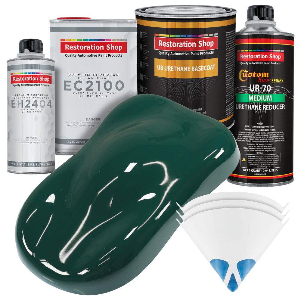 Woodland Green Urethane Basecoat with European Clearcoat Auto Paint - Complete Quart Paint Color Kit - Automotive Refinish Coating