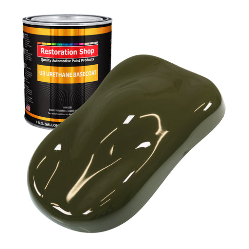 Olive Drab Green - Urethane Basecoat Auto Paint - Gallon Paint Color Only - Professional High Gloss Automotive, Car, Truck Coating