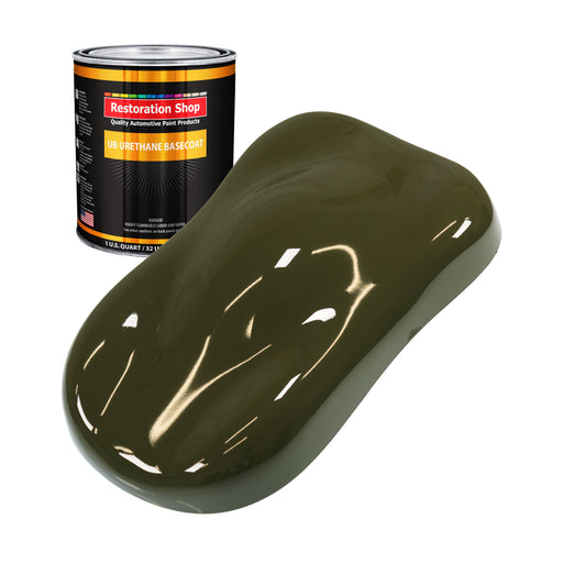 Olive Drab Green - Urethane Basecoat Auto Paint - Quart Paint Color Only - Professional High Gloss Automotive, Car, Truck Coating