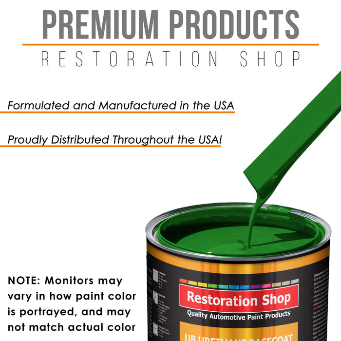 Vibrant Lime Green - Urethane Basecoat with Clearcoat Auto Paint - Complete Slow Gallon Paint Kit - Professional Gloss Automotive Car Truck Coating