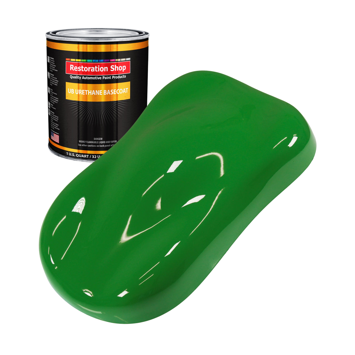Urethane Basecoat Paint - Vibrant Lime Green